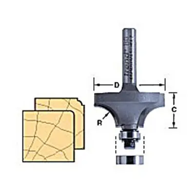 Trend 46/115X1/4TC 46/115 x 1/4 TCT Bearing Guided Ovolo & Round Over 1.6mm Radius