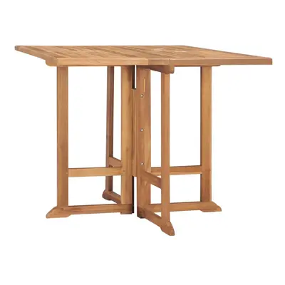 vidaXL Solid Teak Wood Folding Dining Table Dinner Desk Outdoor Furniture