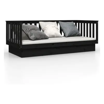 (Black, x cm) vidaXL Solid Wood Pine Day Bed Wooden Sofa Occasional Bed Multi Colours/Sizes