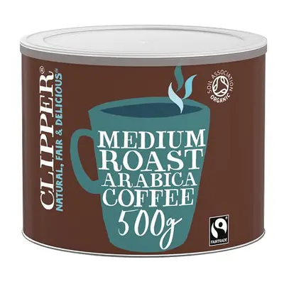 Clipper Organic Medium Roast Arabica Coffee | Instant Coffee | 500g Refill | Gourmet Coffee | Su