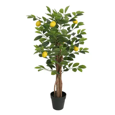 (85 cm) vidaXL Artificial Lemon Tree with Trunks Fake Tree Artificial Plant Green PP