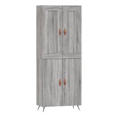 (grey sonoma, doors) vidaXL Highboard Sideboard Tall Storage Cabinet Side Cabinet Engineered Woo