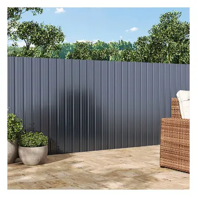 (Grey) Set of Steel Corrugated Panels for Roofing, Carports, Tool Sheds, Wall Cladding