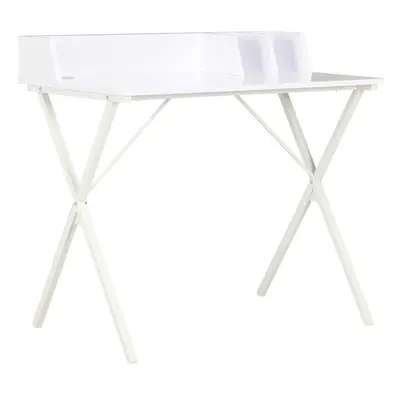 vidaXL Computer Desk X-Shape Cross Legs White Office Home Table Corner Desk