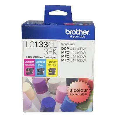 GENUINE Brother LC133 Ink colours J4110DW J4410DW J4510DW J4710DW LC133CL3PK