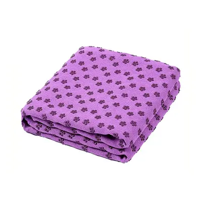 (Purple) Non Slip Yoga Anti Skid Microfiber Mat Cover Towel Size 183cm*61cm 72''x24'' Pilates Bl