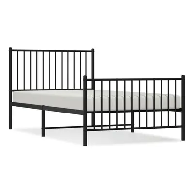 (100 x cm, with headboard & footboard) vidaXL Metal Bed Frame with Headboard Home Bed Base Mattr