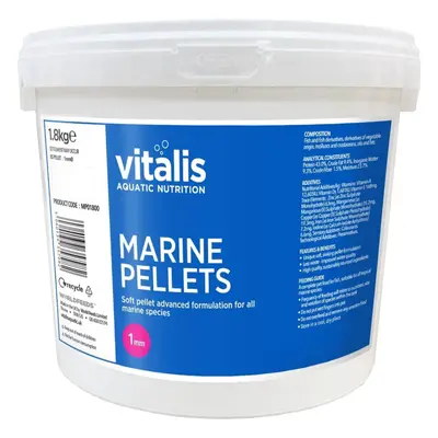 (1.8Kg) Vitalis Marine Extra Small Pellets Reef Fish Food 1mm Size