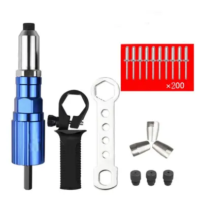 (B:Â Rivet Nut Attachment y+200pcs Pull Studs) Upgrade Electric Rivet Nut Attachment Cordless Ri