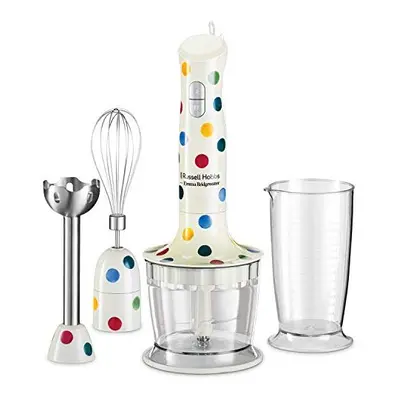 24673 Emma Bridgewater in Hand Blender Polka Dot Stick Blender with Hand Whisk and Mini Chopper 