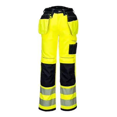 (42R, Yellow/Black) Portwest Unisex Adult Hi-Vis Work Trousers