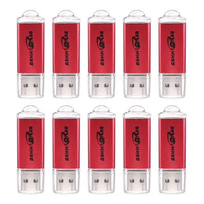 10Pcs 128MB USB 2.0 Flash Drive Candy Red Color Memory Pen Storage Thumb U Disk