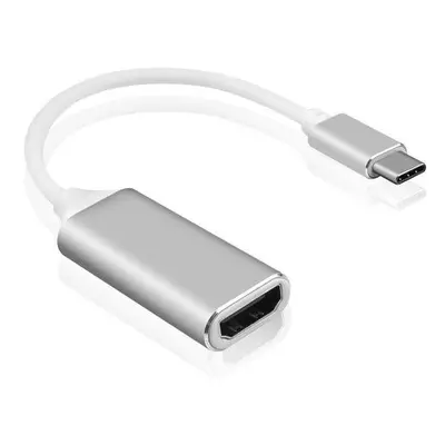 (Silver) 4k 30hz USB 3.1 Male to Female USB Type-C to HIgh Definition Multimedia Interface Cable