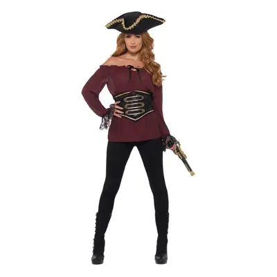 Deluxe Pirate Shirt, Ladies, Pirate Fancy Dress, UK Size