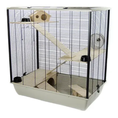 Pet Rat Hamster CM Cage Plaza - Small Pet Triple Tiers Grey