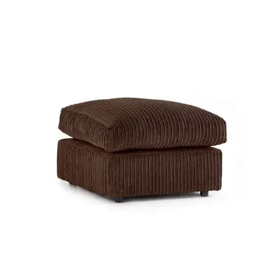 (Footstool, Chocolate) Atrani Jumbo Cord Fabric Sofa