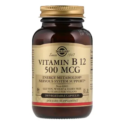 Solgar, Vitamin B12, mcg, Vegetable Capsules