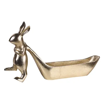 Trinket Dish Rabbit PROGO Metal Gold