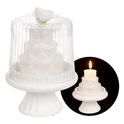 (20) Tiered Wedding Cake Candle On Stand Centre Piece