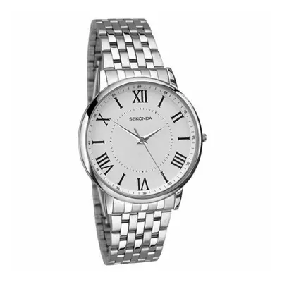 Sekonda Men's White Dial Stainless Steel Bracelet Wrist Watch Gift for Him