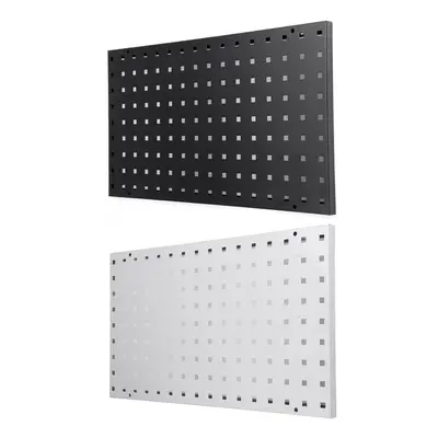 (Black) 600x350MM Metal Pegboard Panels Hardware Tools Hanging Board Storage Organizer