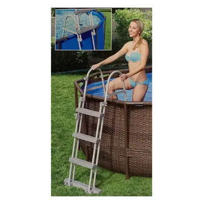 Bestway 42Ã¢ÂÂ Pool Safety Ladder Metal Paddling Swimming Heavy Duty Plastic Steps