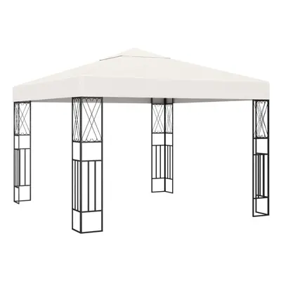 vidaXL Gazebo 3m Cream Fabric Spacious Outdoor Canopy Shelter Picnic Tent