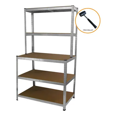 Workbench Shelving Unit Galvanised Heavy Duty Boltless Steel Racking