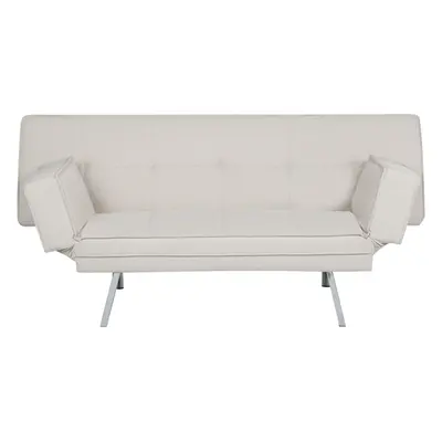 Fabric Sofa Bed Beige BRISTOL