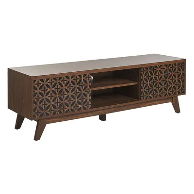 TV Stand PRESCOT Dark Brown