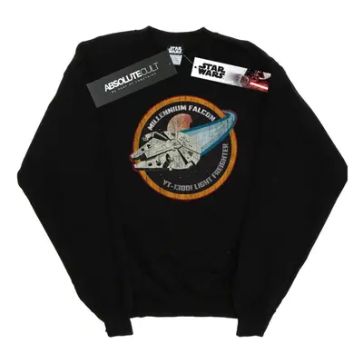 (5XL, Black) Star Wars Mens Millennium Falcon Badge Sweatshirt