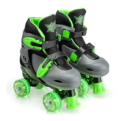 Roller Skates, Kids Adjustable Quad Skates for Beginners, with Light Up LED Wheels, Multiple Col