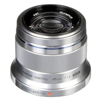 Olympus M.Zuiko Digital 45mm f/1.8 Lens (Silver)