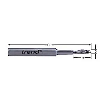 Trend 50/19X8MMHSSE 50/19 x 8mm HSSE Steel Helical Plunge Bit 5mm