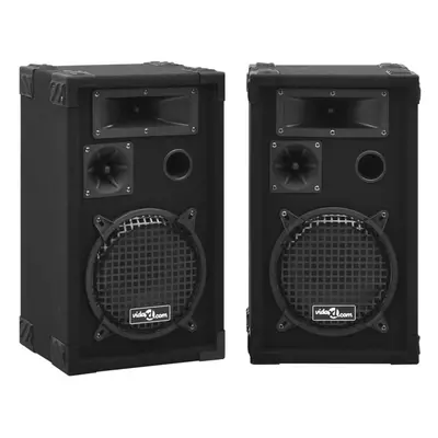 vidaXL 2x Professional Passive Hifi Stage Speakers W Black Club Party