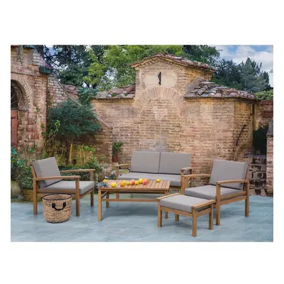 Sectional Outdoor Sofa Set - 5- Piece Patio Conversation Set - Grey - MANILA