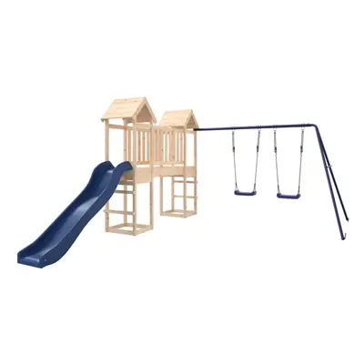 (Solid pinewood) vidaXL Outdoor Playset Wooden Playground Set Kids Swing Set Solid Wood Douglas