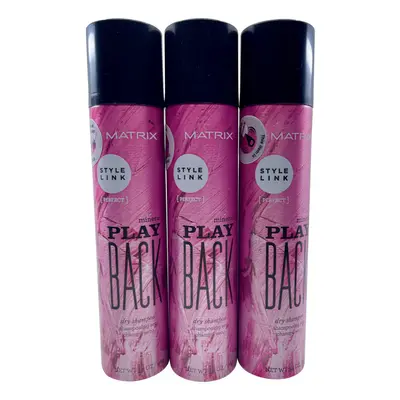 Matrix Style Link Play Back Mineral Dry Shampoo 3.4 OZ Set of