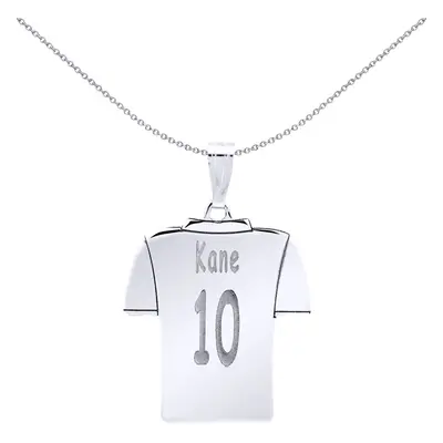 Jewelco London Solid Sterling Silver Identity Personalised Football Shirt Pendant - SNP010