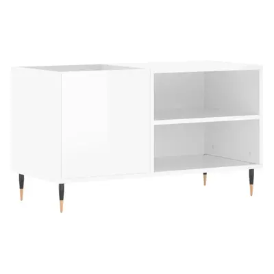 (high gloss white) vidaXL Record Cabinet Record Storage Cabinet Sideboard White Engineered Wood