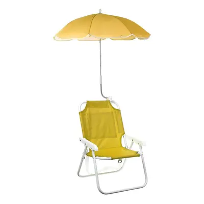 (Type D) Outdoor Child Beach Chair Folding Chair with Umbrella and behind pocket