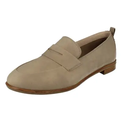 (UK 7, Sand (Beige)) Ladies Clarks Smart Slip On Loafers Alania Belle - D Fit