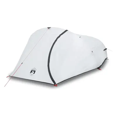 vidaXL Camping Tent Dome 4-Person Dome Tent White Blackout Fabric Waterproof