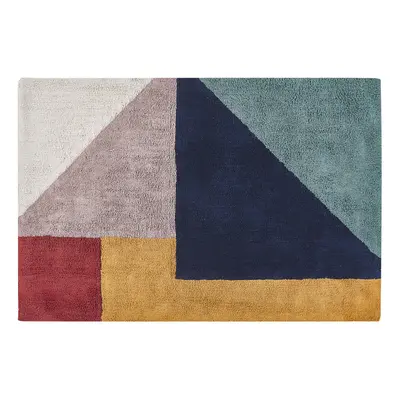 Cotton Area Rug x cm Multicolour JALGAON