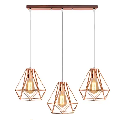 Industrial Pendant Light Rose Gold Retro Ceiling Light Vintage Lights Chandelier Ã20CM Diamond 