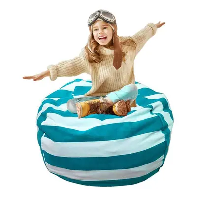 (Green, 32" diameter) Toy Bag Large Toy Storage Cotton Bean Bag Organiser Bean Cover Soft Seat U