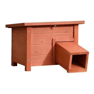 @Pet Hedgehog House Rodent House Pet House Cabin Cat Cage Kennel Wood Brown