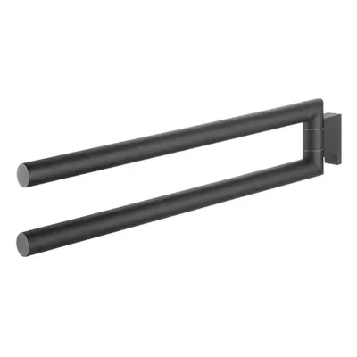 Tiger Bathroom 2-Arm Towel Rail Holder Hanger Wall-mounted Bold Matt Black