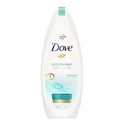 Dove Sensitive Skin Nourishing Body Wash, Ounce (2 Pack)