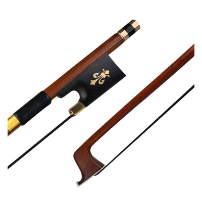 Bow 4/4 Size Violin Bow Round Stick Lizard Skin Grip Black Horsehair W/ Ebony Frog Violin/ Fiddl